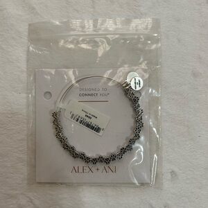 Alex and Ani Dog Print Silver Charm Bracelet